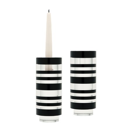 Tuxedo Sliced Crystal Candleholders Set of 2, Small -  ELK SIGNATURE, 980001/S2